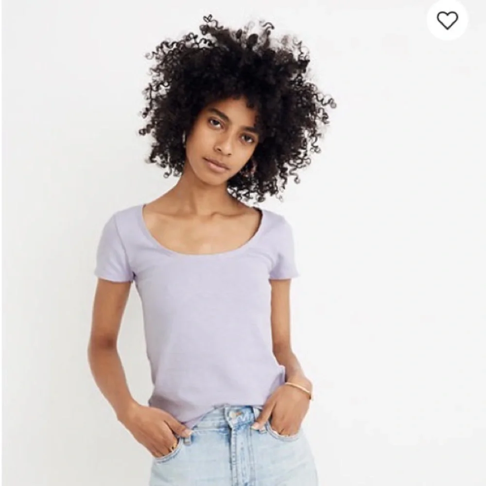 MOVING SALE | Madewell NWT Women’s Scoopneck Baby T-Shirt Sundrenched Lilac, XL - Picture 2 of 8